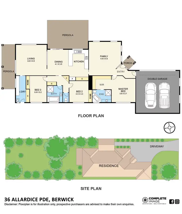 Floorplan of Homely house listing, 36 Allardice Parade, Berwick VIC 3806