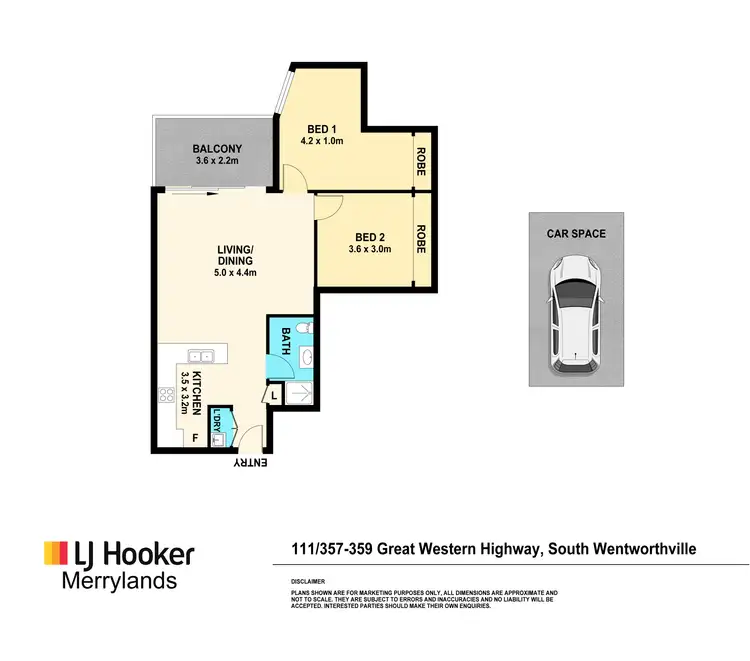 Floorplan of Homely unit listing, 111/357-359 Great Western Highway, Wentworthville NSW 2145