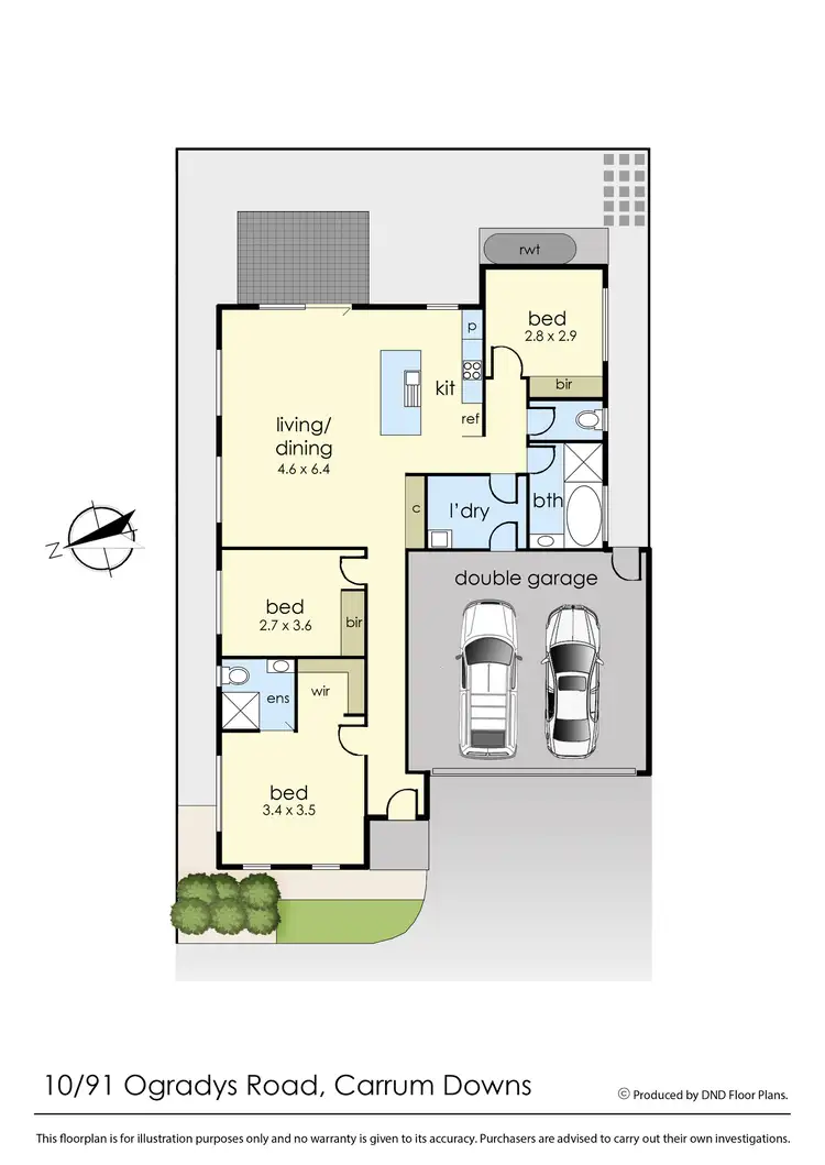 Floorplan of Homely unit listing, 10/91 Ogradys Road, Carrum Downs VIC 3201