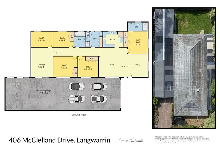 Floorplan of Homely house listing, 406 McClelland Drive, Langwarrin VIC 3910