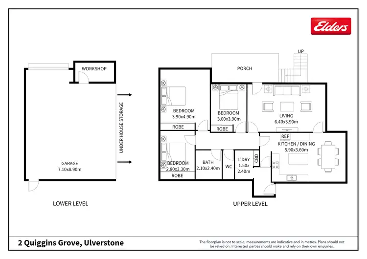 Floorplan of Homely house listing, 2 Quiggins Grove, Ulverstone TAS 7315