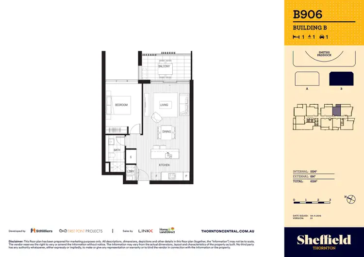 Floorplan of Homely apartment listing, 906/10 Aviators Way, Penrith NSW 2750