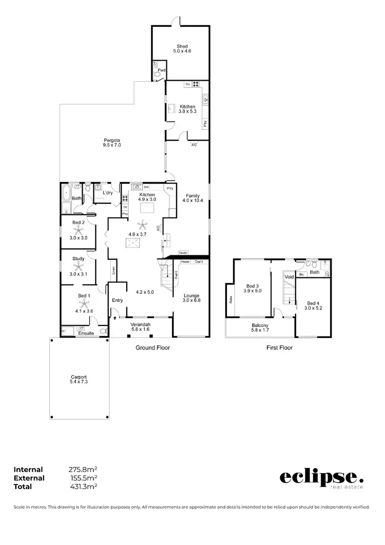 Floorplan of Homely house listing, 8 Nalara Avenue, Rostrevor SA 5073