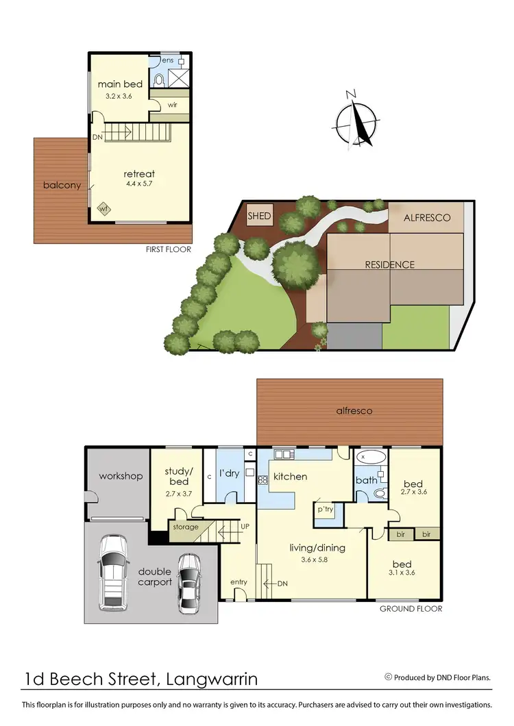 Floorplan of Homely house listing, 1D Beech Street, Langwarrin VIC 3910