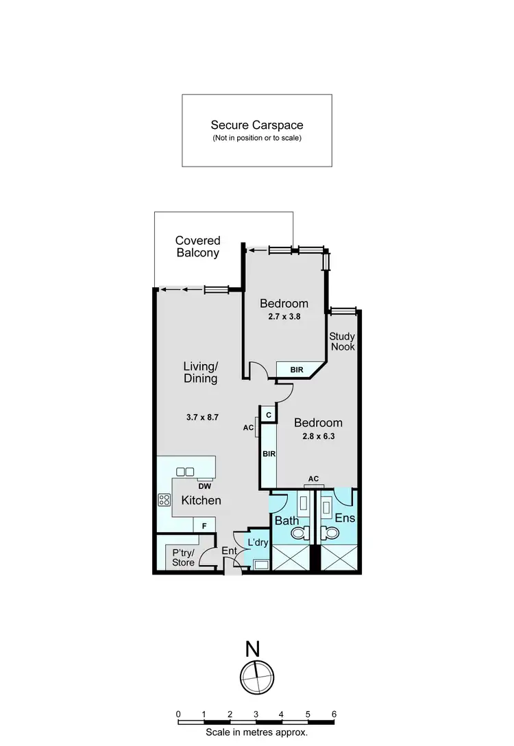 Floorplan of Homely apartment listing, 202/215 Chesterville Road, Moorabbin VIC 3189