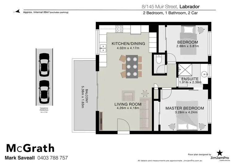 Floorplan of Homely unit listing, 8/145 Muir Street, Labrador QLD 4215