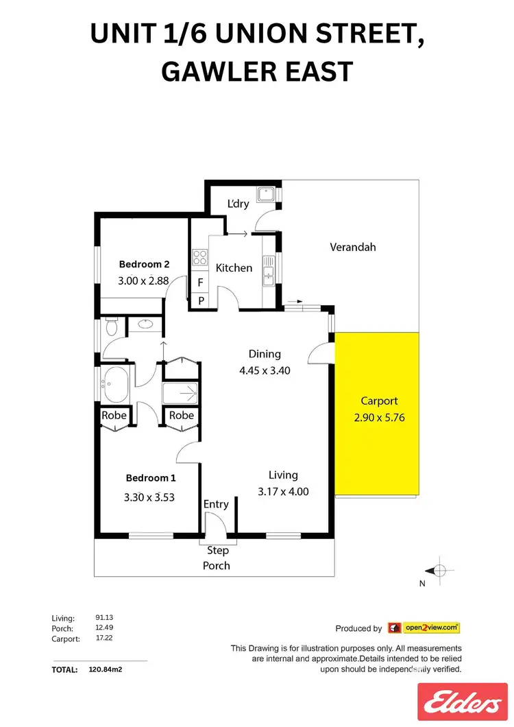 Floorplan of Homely house listing, 1/6 Union Street, Gawler East SA 5118