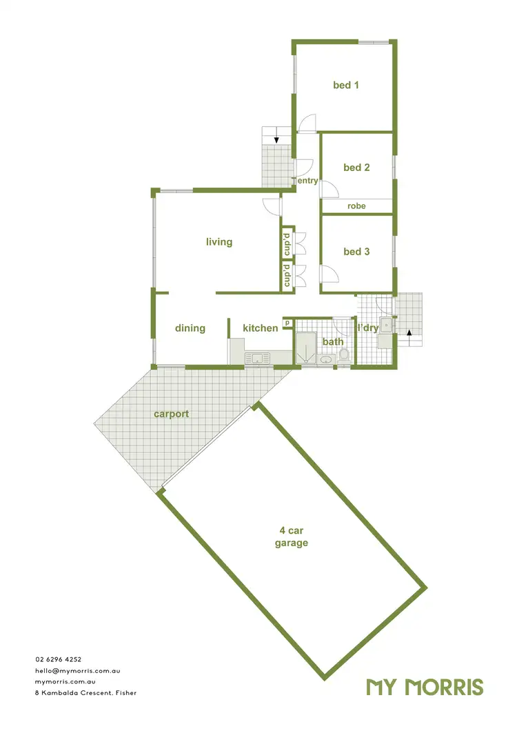 Floorplan of Homely house listing, 8 Kambalda Crescent, Fisher ACT 2611