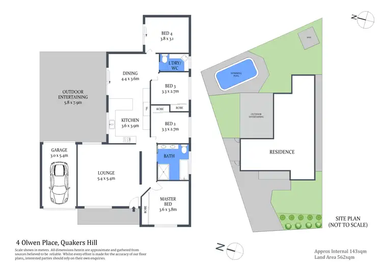 Floorplan of Homely house listing, 4 Olwen Place, Quakers Hill NSW 2763