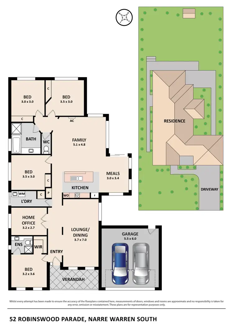 Floorplan of Homely house listing, 52 Robinswood Parade, Narre Warren South VIC 3805