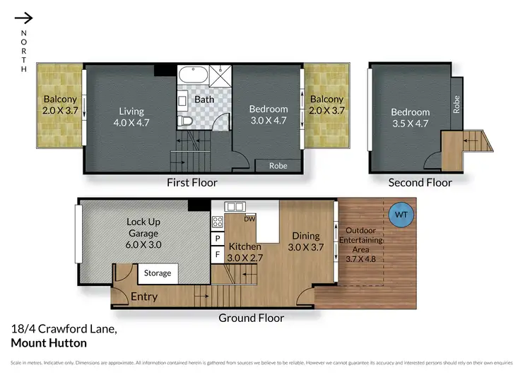 Floorplan of Homely townhouse listing, 18/4 Crawford Lane, Mount Hutton NSW 2290
