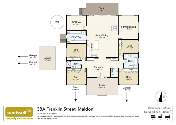 Floorplan of Homely house listing, 38A Franklin Street, Maldon VIC 3463