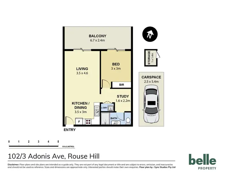 Floorplan of Homely apartment listing, 102/3 Adonis Avenue, Rouse Hill NSW 2155