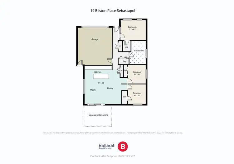 Floorplan of Homely house listing, 14 Bilston Place, Sebastopol VIC 3356