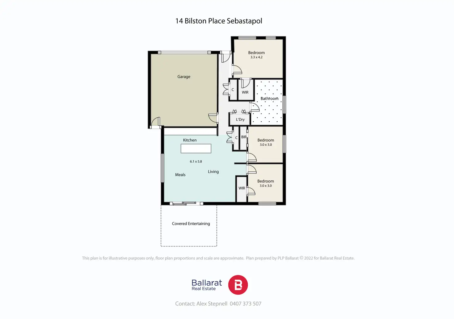 Floorplan of Homely house listing, 14 Bilston Place, Sebastopol VIC 3356