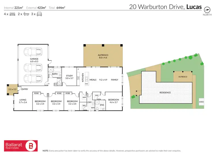 Floorplan of Homely house listing, 20 Warburton Drive, Lucas VIC 3350