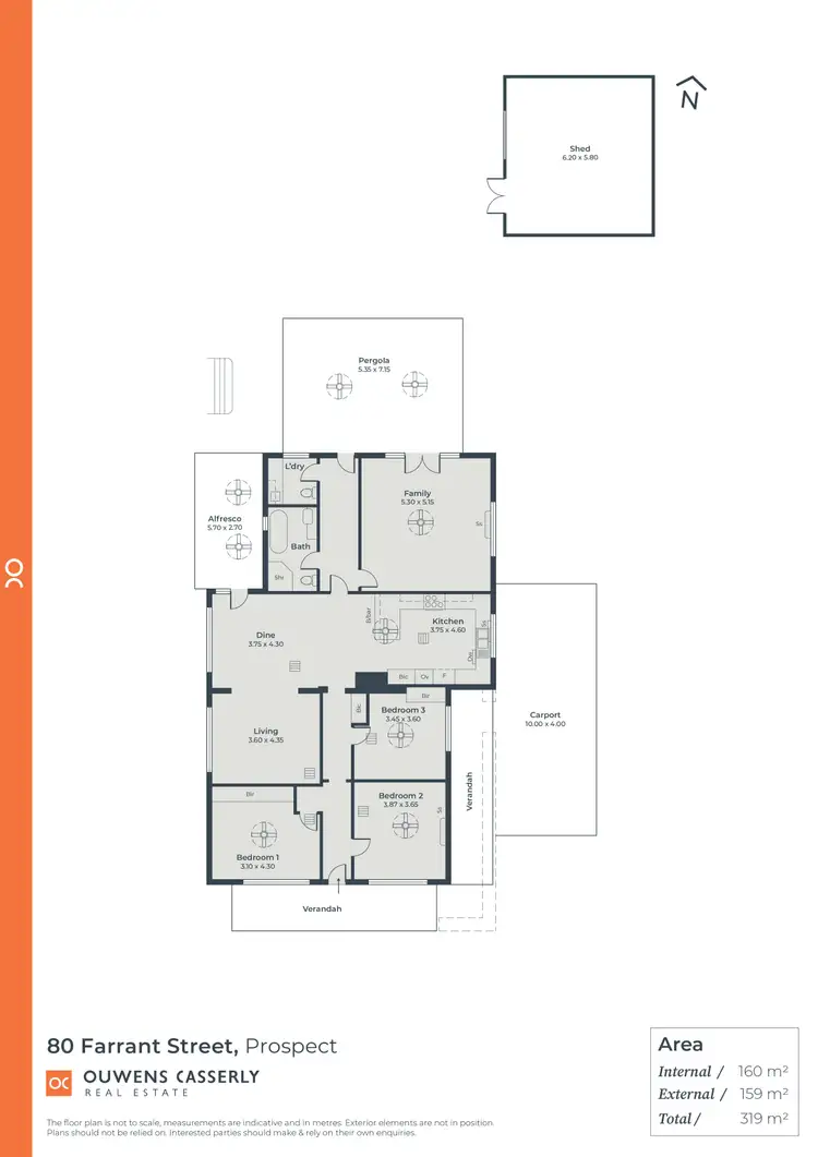 Floorplan of Homely house listing, 80 Farrant Street, Prospect SA 5082