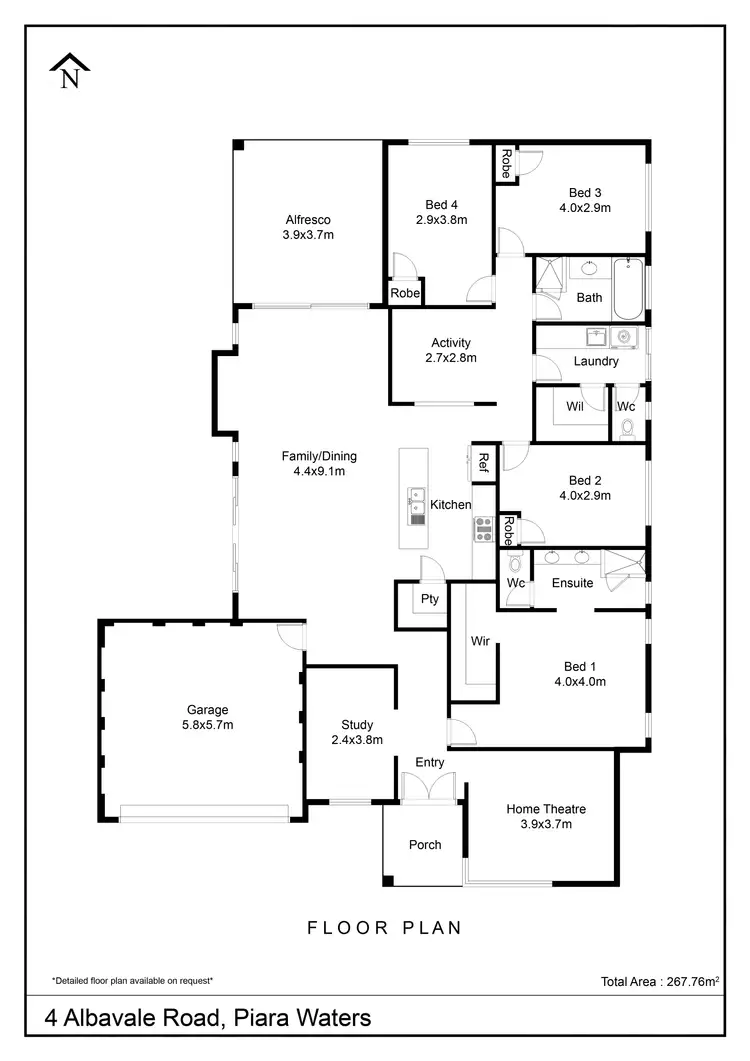 Floorplan of Homely house listing, 4 Albavale Road, Piara Waters WA 6112
