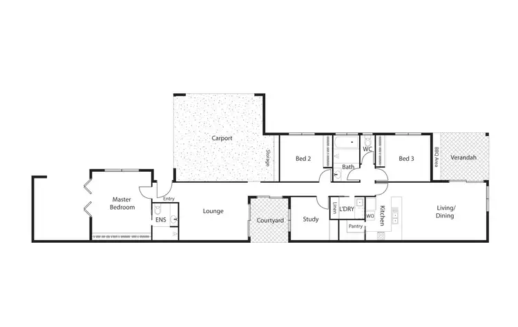 Floorplan of Homely semi-detached listing, 16B Olympus Way, Lyons ACT 2606