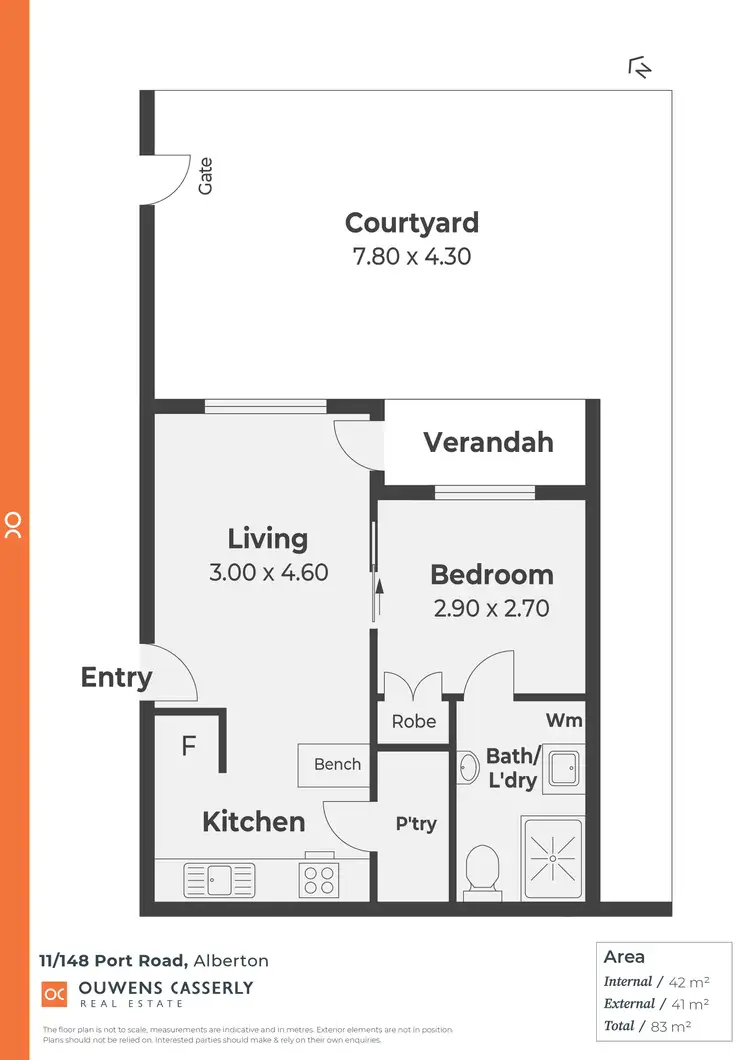 Floorplan of Homely unit listing, 11/148 Port Road, Alberton SA 5014