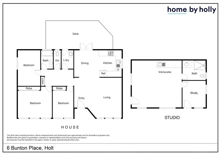 Floorplan of Homely house listing, 6 Bunton Place, Holt ACT 2615