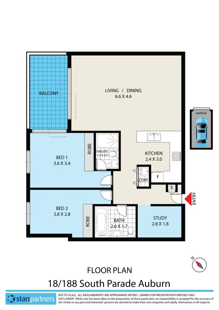Floorplan of Homely unit listing, 18/188 South Parade, Auburn NSW 2144