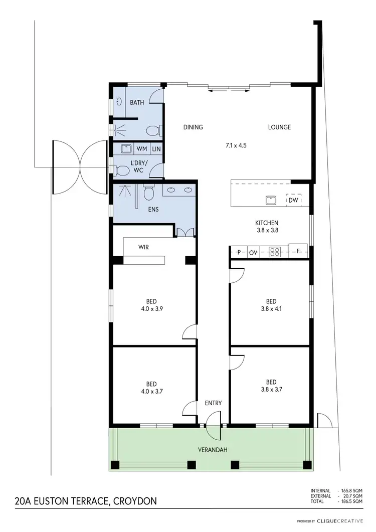 Floorplan of Homely house listing, 20A Euston Terrace, Croydon SA 5008