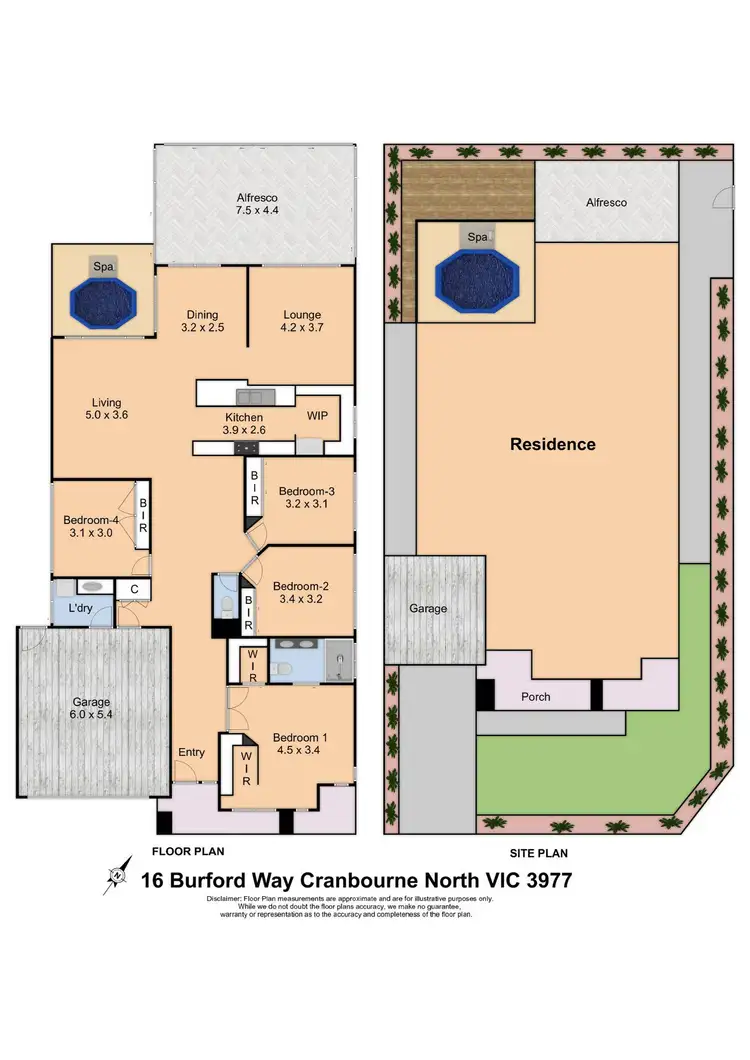 Floorplan of Homely house listing, 16 Burford Way, Cranbourne North VIC 3977