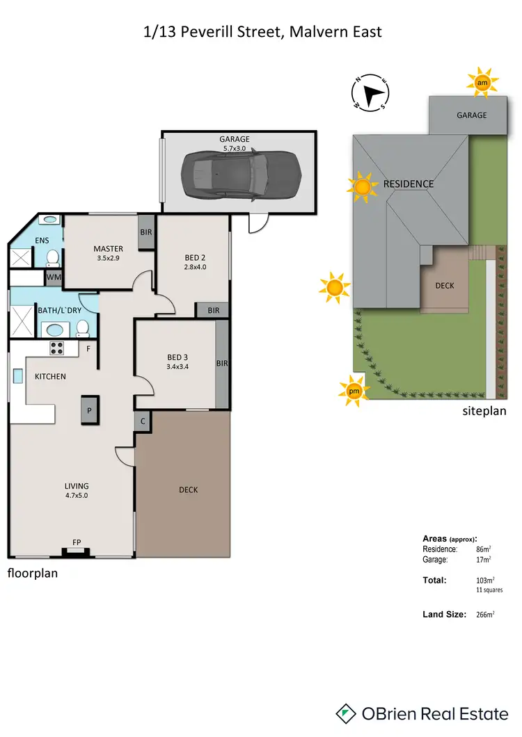 Floorplan of Homely house listing, 1/13 Peverill Street, Malvern East VIC 3145