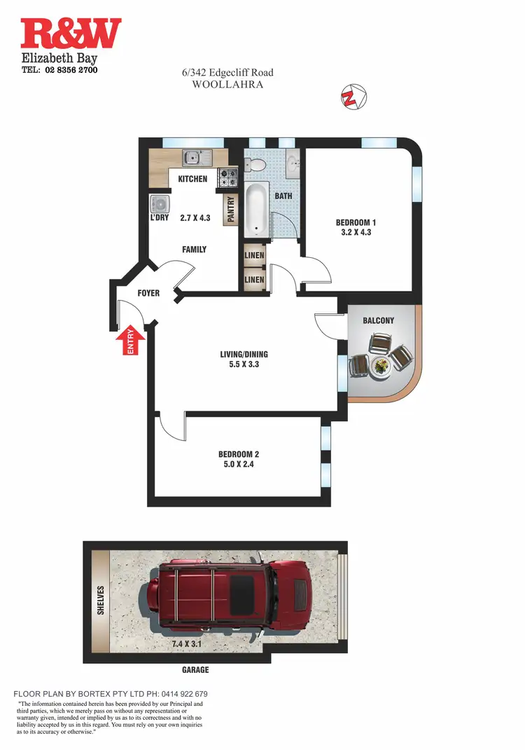 Floorplan of Homely apartment listing, 6/342 Edgecliff Road, Woollahra NSW 2025