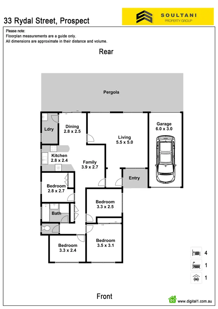 Floorplan of Homely house listing, 33 Rydal Street, Prospect NSW 2148