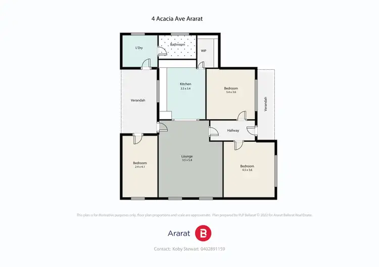 Floorplan of Homely house listing, 4 Acacia Avenue, Ararat VIC 3377