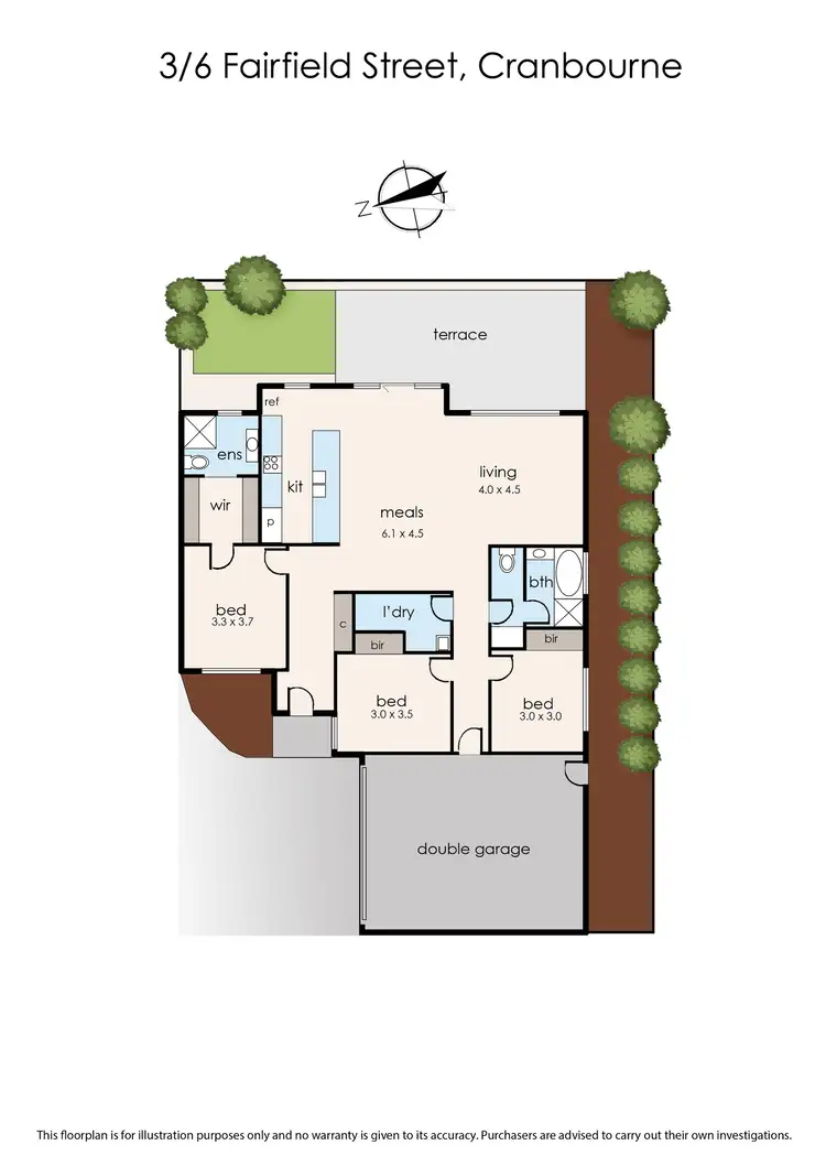 Floorplan of Homely unit listing, 3/6 Fairfield Street, Cranbourne VIC 3977