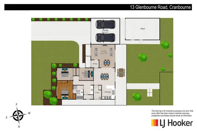 Floorplan of Homely house listing, 13 Glenbourne Road, Cranbourne VIC 3977