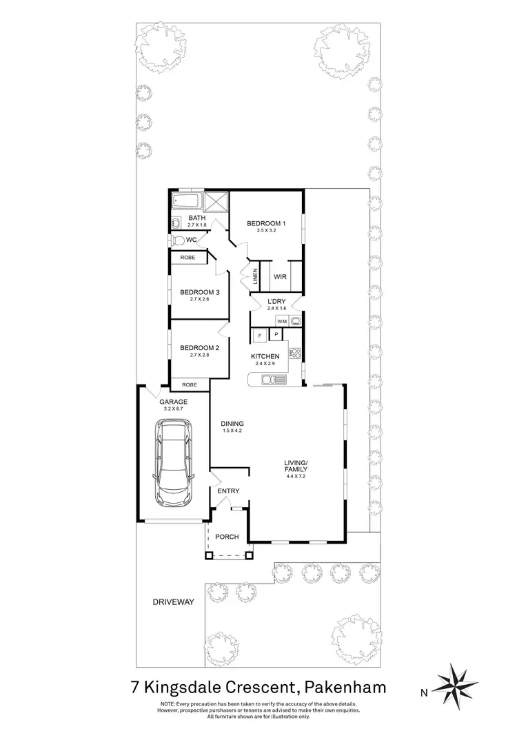 Floorplan of Homely house listing, 7 Kingsdale Crescent, Pakenham VIC 3810