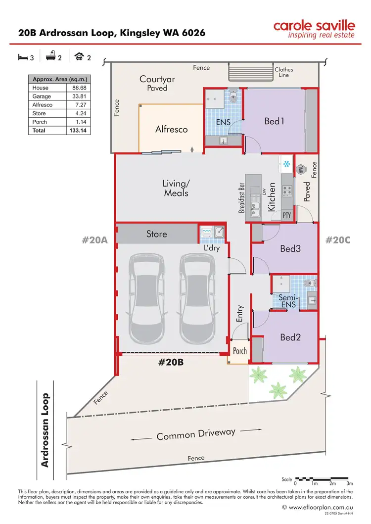 Floorplan of Homely house listing, 20b Ardrossan Loop, Kingsley WA 6026