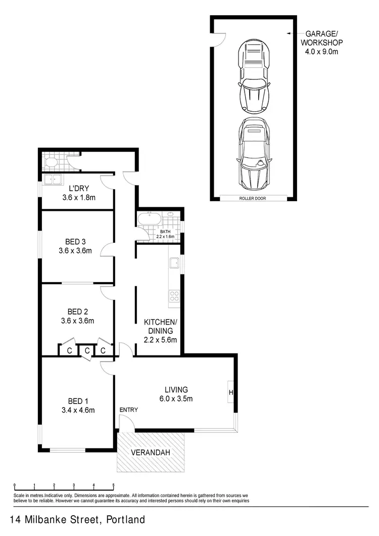 Floorplan of Homely house listing, 14 Milbanke Street, Portland VIC 3305