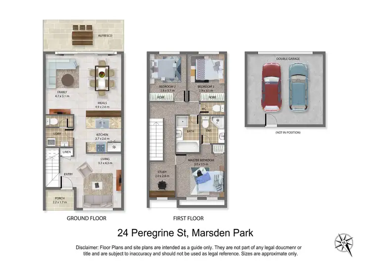Floorplan of Homely semi-detached listing, 24 Peregrine Street, Marsden Park NSW 2765