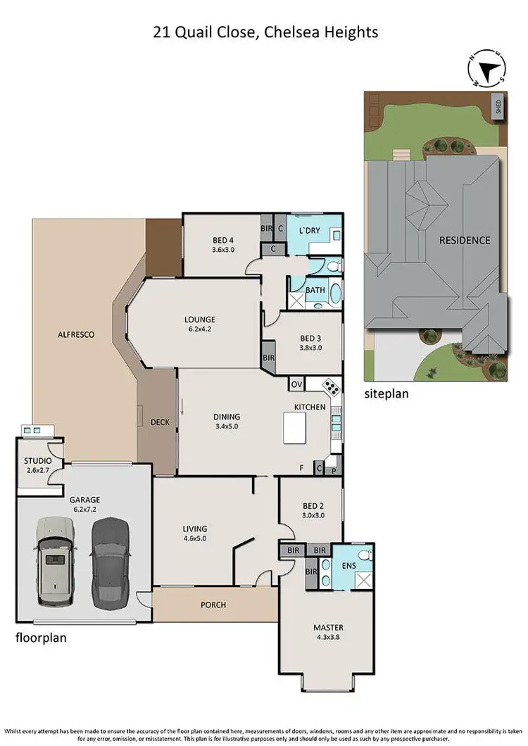 Floorplan of Homely house listing, 21 Quail Close, Chelsea Heights VIC 3196