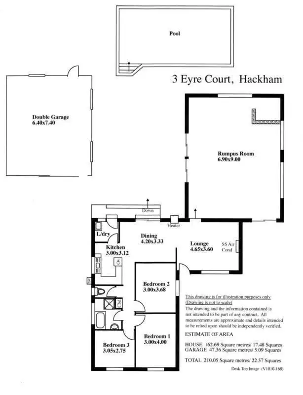 Floorplan of Homely house listing, 3 Eyre Court, Hackham SA 5163