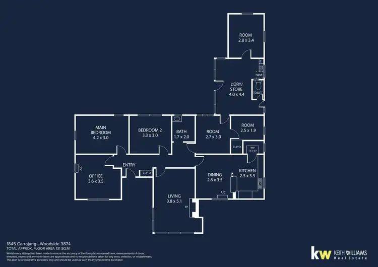 Floorplan of Homely rural property listing, 1845 Carrajung-Woodside Road, Woodside VIC 3874