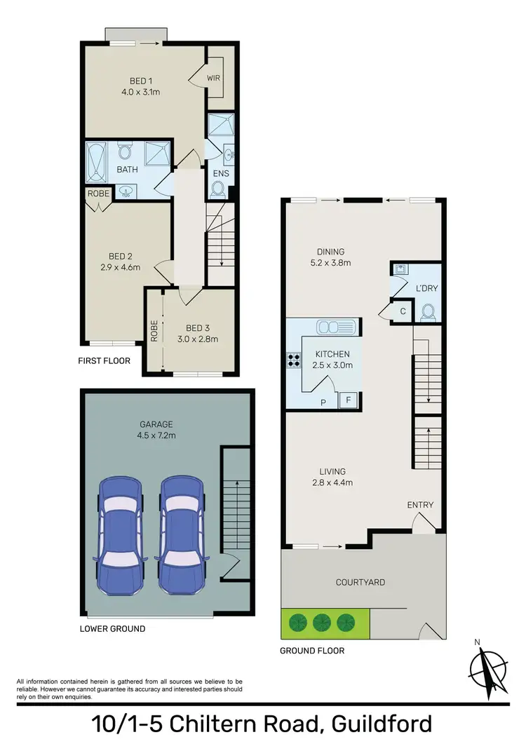 Floorplan of Homely townhouse listing, 10/1-5 Chiltern Road, Guildford NSW 2161