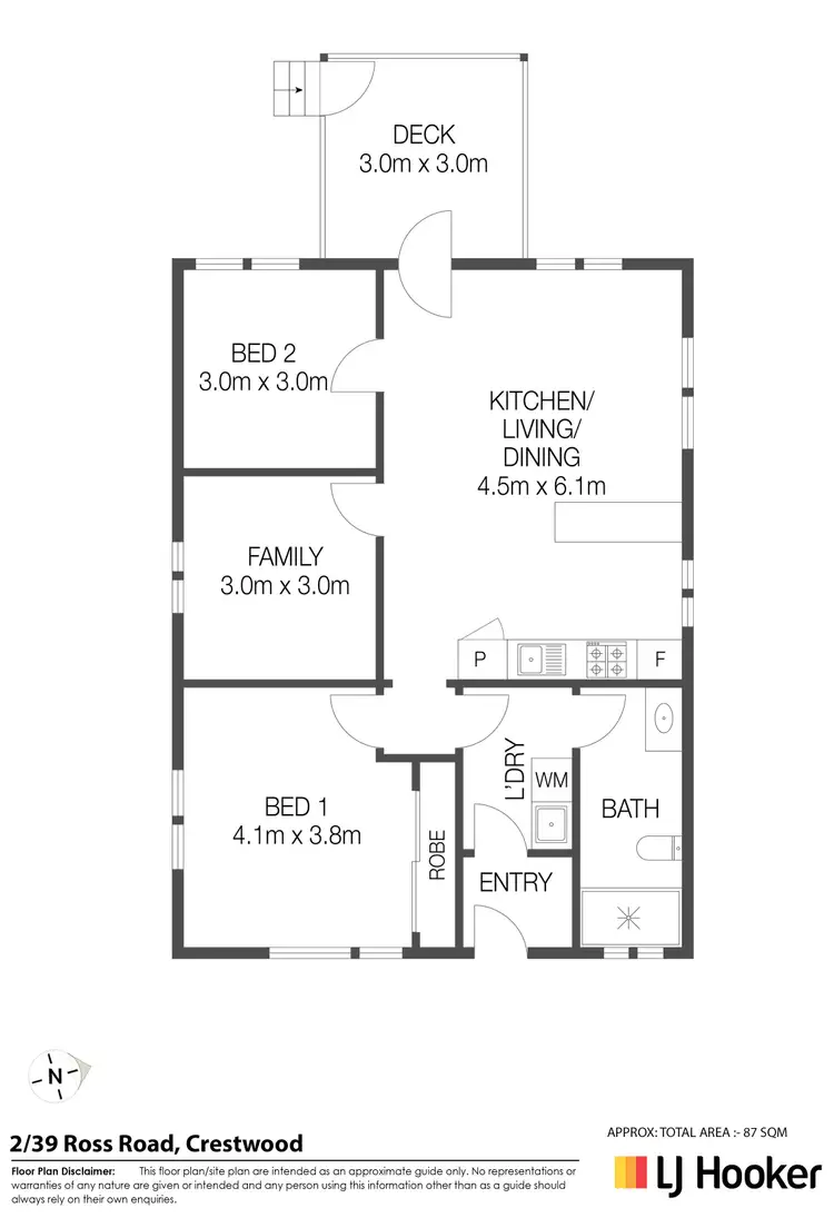 Floorplan of Homely townhouse listing, 2/39 Ross Road, Crestwood NSW 2620