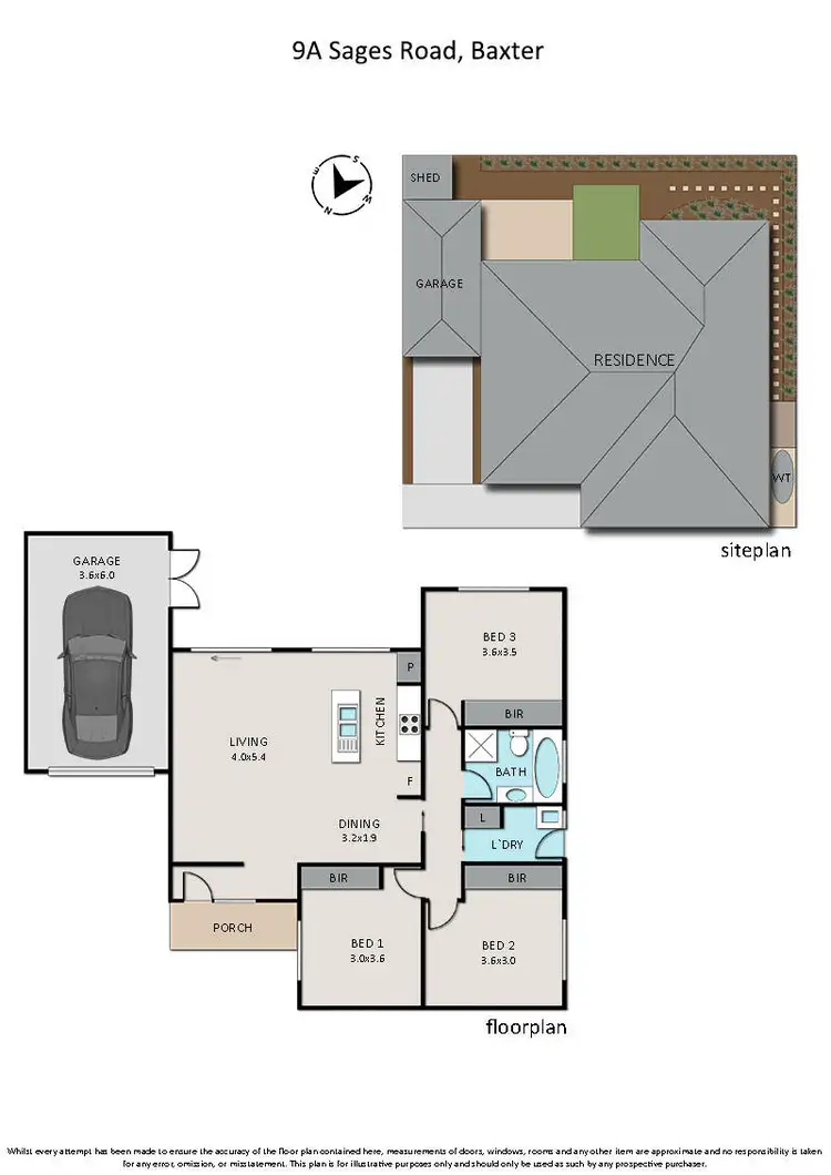 Floorplan of Homely unit listing, 2/9 Sages Road, Baxter VIC 3911