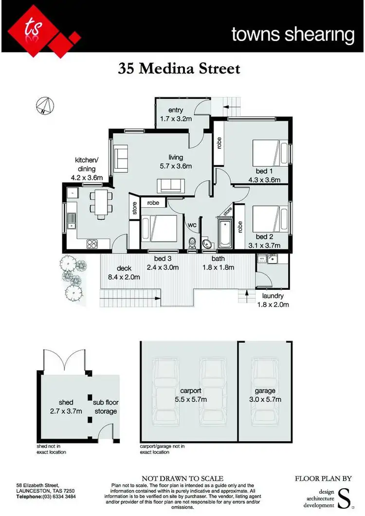 Floorplan of Homely house listing, 35 Medina Street, Youngtown TAS 7249