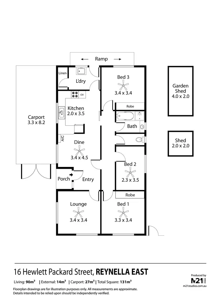 Floorplan of Homely house listing, 16 Hewlett Packard Street, Reynella East SA 5161