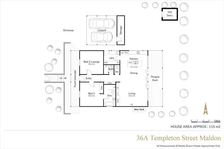 Floorplan of Homely house listing, 36A Templeton Street, Maldon VIC 3463