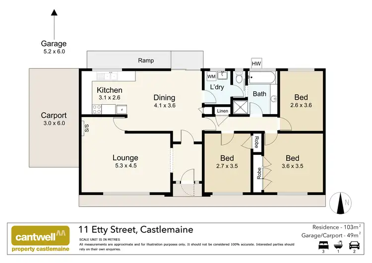 Floorplan of Homely house listing, 11 Etty Street, Castlemaine VIC 3450