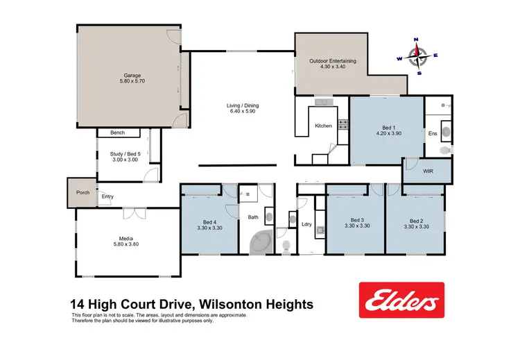 Floorplan of Homely house listing, 14 High Court Drive, Wilsonton Heights QLD 4350