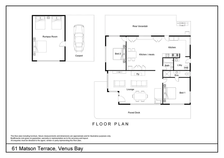 Floorplan of Homely house listing, 61 - 63 Matson Terrace, Venus Bay SA 5607